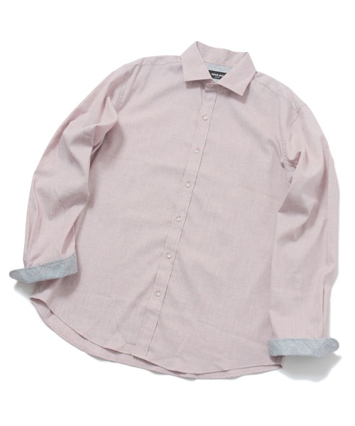 MEN'S BIGI(メンズビギ)の「リネン×ポリエステル メランジシャツ(シャツ/ブラウス・メンズ・ホワイト/サックスブルー/ピンク/エメラルド・01/02/03/04)」の21枚目の写真