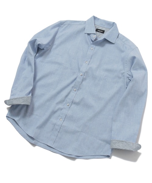 MEN'S BIGI(メンズビギ)の「リネン×ポリエステル メランジシャツ(シャツ/ブラウス・メンズ・ホワイト/サックスブルー/ピンク/エメラルド・01/02/03/04)」の18枚目の写真