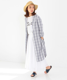 Another Edition | チェックガウンシャツ/AEBC R/LI CHK GOWN SHT(シャツ/ブラウス)