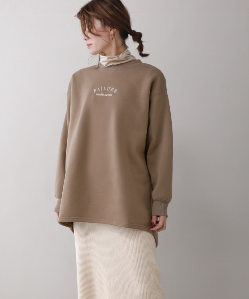 Bou Jeloud(ブージュルード)の「ロゴ刺繍カットチュニック(スウェット・レディース・ブラック/アイボリー/モカ・FREE)」の10枚目の写真