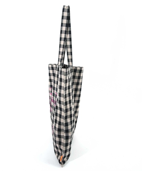 POU DOU DOU（プードゥドゥ）の「ウェザーギンガムポケッタブルトートバッグ（トートバッグ・レディース・ブルー/スミクロ・8）」の17枚目の写真