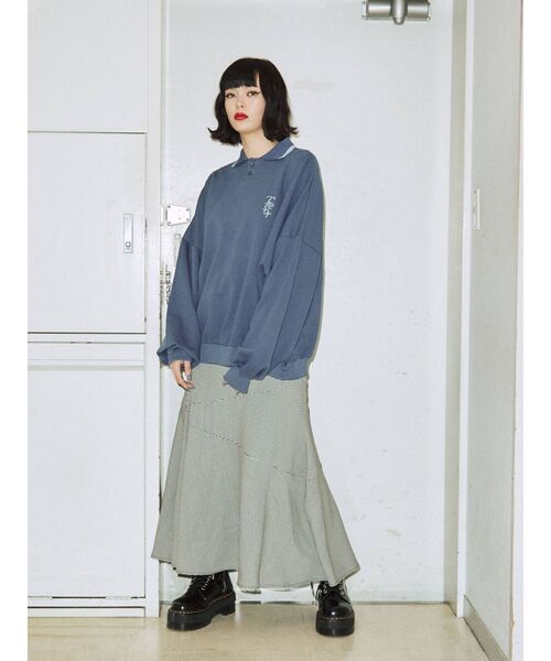 jouetie（ジュエティ）の「ポロカラープルオーバー（スウェット・レディース・ブラック/レッド/グリーン/ブルー・MEDIUM）」の20枚目の写真