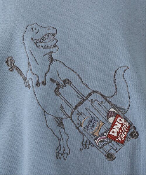 DOUBLE NAME(ダブルネーム)の「旅の始まり恐竜刺しゅうプルオーバー(スウェット・レディース・オフホワイト/サックスブルー/グリーン/スミクロ・FREE)」の9枚目の写真