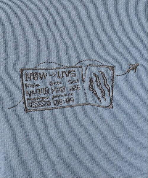 DOUBLE NAME(ダブルネーム)の「旅の始まり恐竜刺しゅうプルオーバー(スウェット・レディース・オフホワイト/サックスブルー/グリーン/スミクロ・FREE)」の10枚目の写真