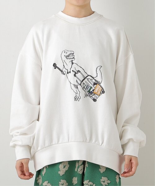 DOUBLE NAME(ダブルネーム)の「旅の始まり恐竜刺しゅうプルオーバー(スウェット・レディース・オフホワイト/サックスブルー/グリーン/スミクロ・FREE)」の21枚目の写真