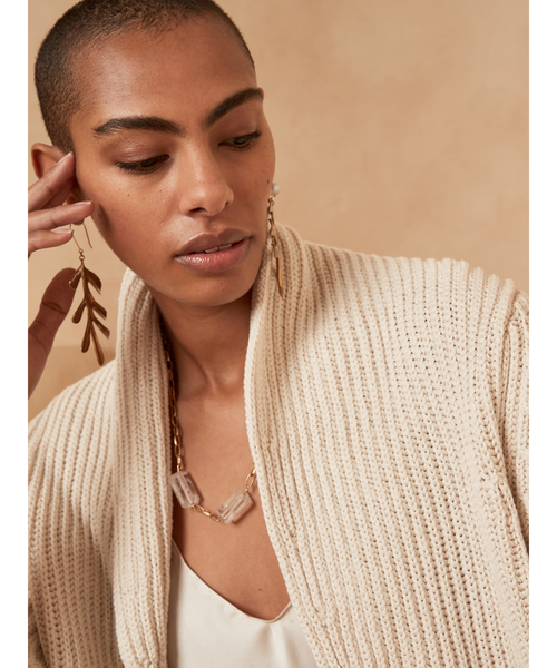 Banana Republic(バナナリパブリック)の「コットン カーディガンセーター(カーディガン/ボレロ・レディース・ホワイト・S/XS/L/M)」の2枚目の写真