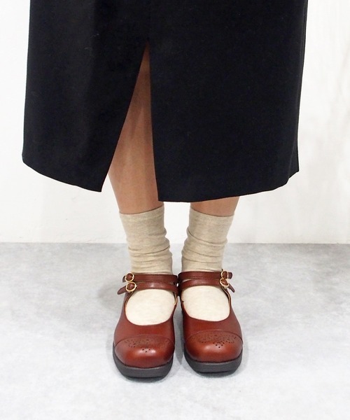 あしながおじさん(アシナガオジサン)の「厚底ダブルストラップパンプス -0701121(パンプス・レディース・ブラック/ダークブラウン/ライトブラウン・22.5cm/23.5cm/24.5cm/23.0cm/24.0cm)」の12枚目の写真
