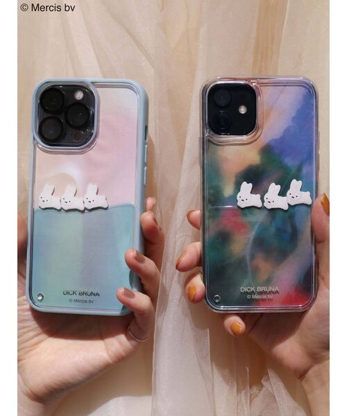 merry jenny（メリージェニー）の「【13 Pro】ぷかぷかうさぎiPhone case（スマホケース/カバー・レディース・ライトブルー・FREE）」の3枚目の写真