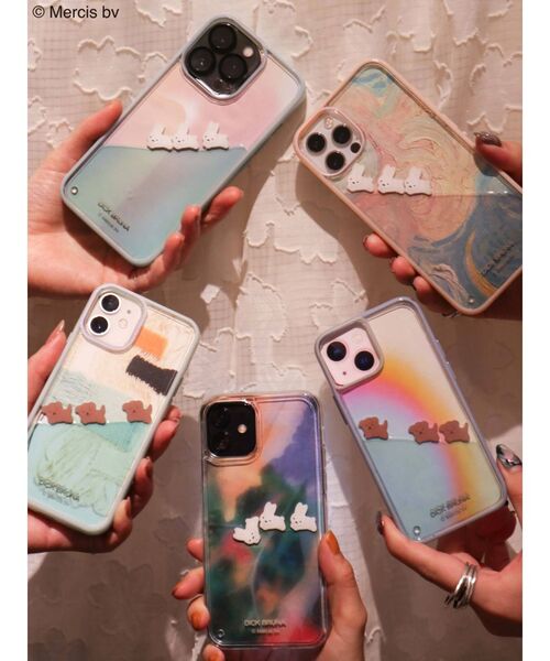 merry jenny（メリージェニー）の「【13 Pro】ぷかぷかうさぎiPhone case（スマホケース/カバー・レディース・ライトブルー・FREE）」の4枚目の写真