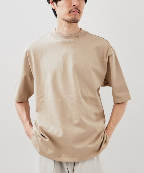 LACOSTE(ラコステ)の「【LACOSTE / ラコステ】別注 モックネック Tシャツ(Tシャツ/カットソー・メンズ・ホワイト/キャメル/グレー/ネイビー/ブラック・4/5/3)」の5枚目の写真