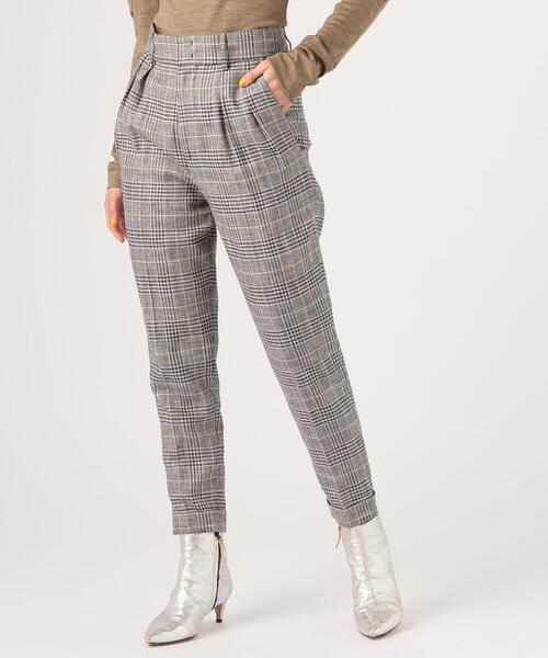 ISABEL MARANT(イザベルマラン)の「ISABEL MARANT CEYO チェックテーパードパンツ(スラックス・レディース・グレー系その他2・36/34)」の1枚目の写真