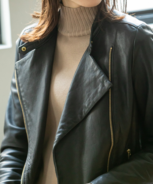 【美品】22AW NOBLE ソフトラムレザーライダースブルゾン 38 セール】《追加4》ソフトラムレザーライダースブルゾン