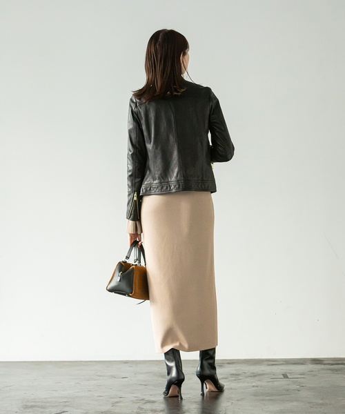 セール】《追加4》ソフトラムレザーライダースブルゾン◇（ライダース