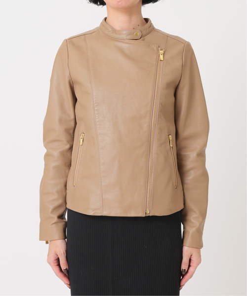 セール】《追加4》ソフトラムレザーライダースブルゾン◇（ライダース