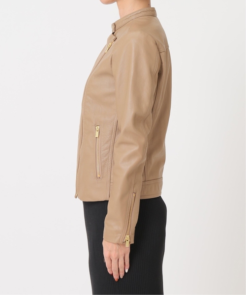 セール】《追加4》ソフトラムレザーライダースブルゾン◇（ライダース