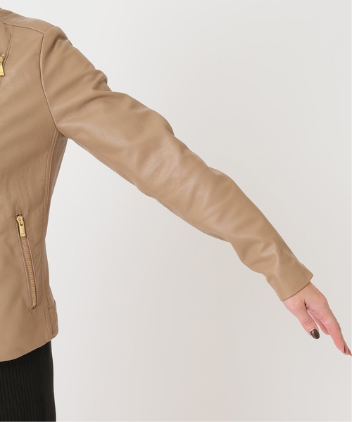 セール】《追加4》ソフトラムレザーライダースブルゾン◇（ライダース