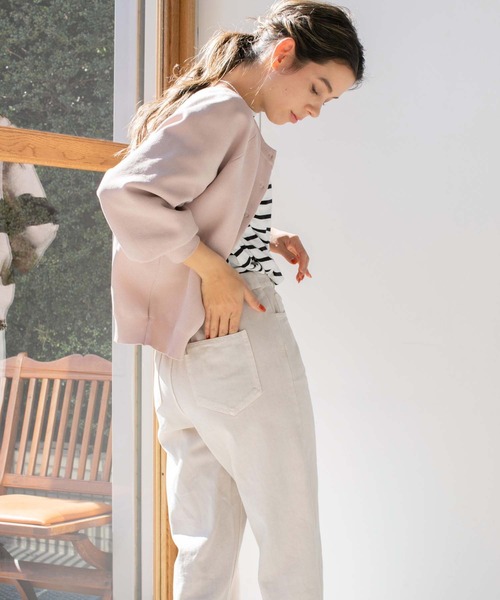 fifth（フィフス）の「前後2wayカーディガントップス（カーディガン/ボレロ・レディース・ブラック/ピンク/ライトベージュ/ブルー/グリーン/キャメル・M）」の12枚目の写真