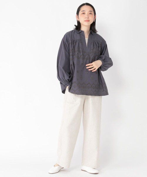 studio CLIP（スタディオクリップ）の「ナチュラルオックスベイカーパンツ（その他パンツ・レディース・ブラック/カーキ/アイボリー・MEDIUM/LARGE）」の9枚目の写真