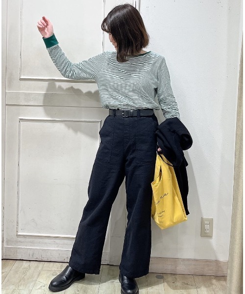 studio CLIP（スタディオクリップ）の「ナチュラルオックスベイカーパンツ（その他パンツ・レディース・ブラック/カーキ/アイボリー・MEDIUM/LARGE）」の4枚目の写真