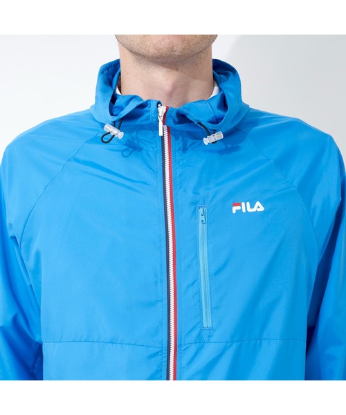 FILA GOLF(フィラゴルフ )の「FILA GOLF/フィラゴルフ ハイネックフード ラグランスリーブ ポケッタブルブルゾン/撥水加工 吸汗速乾 UVカット/ゴルフウェア/メンズ(ブルゾン・メンズ・ブルー/ブラック/ネイビー・LL/M/3L/L)」の18枚目の写真