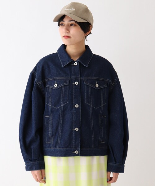OPAQUE.CLIP（オペークドットクリップ）の「◆【C】ボーリュームスリーブデニムジャケット（デニムジャケット・レディース・オフホワイト/ネイビー/ブルー・00）」の4枚目の写真