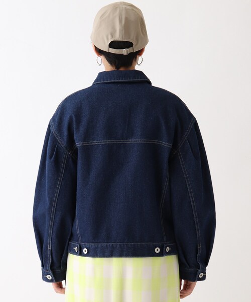OPAQUE.CLIP（オペークドットクリップ）の「◆【C】ボーリュームスリーブデニムジャケット（デニムジャケット・レディース・オフホワイト/ネイビー/ブルー・00）」の6枚目の写真