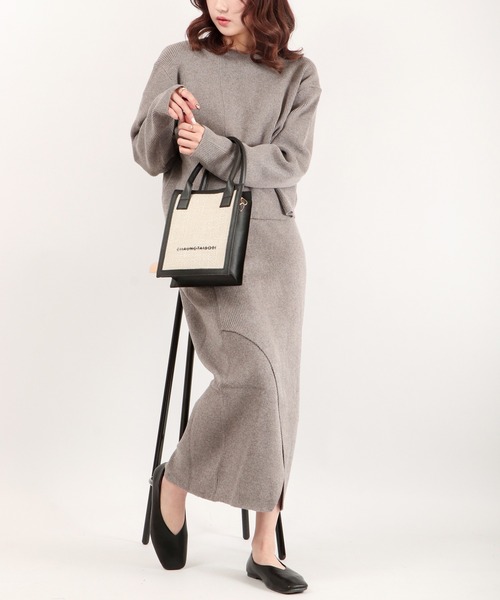 EACH.(イーチ)の「EACH 2wayバックリボンプルオーバー(ニット/セーター・レディース・グレー/イエロー・FREE)」の9枚目の写真