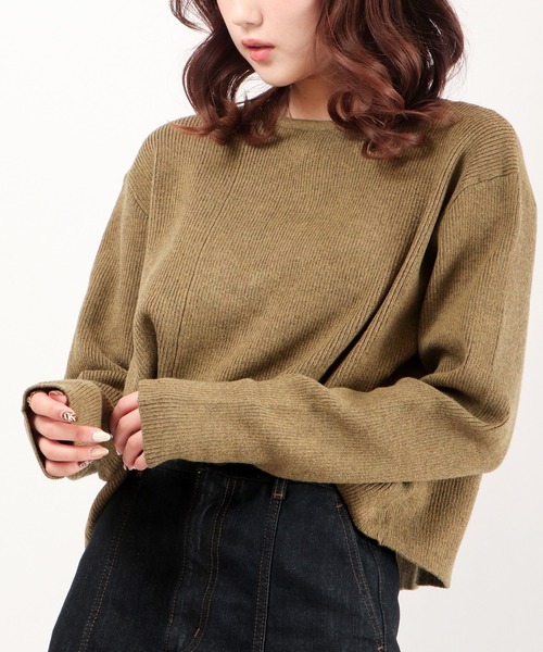 EACH.(イーチ)の「EACH 2wayバックリボンプルオーバー(ニット/セーター・レディース・グレー/イエロー・FREE)」の10枚目の写真