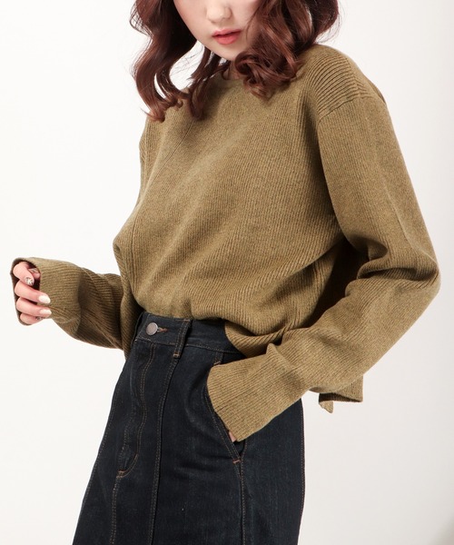 EACH.(イーチ)の「EACH 2wayバックリボンプルオーバー(ニット/セーター・レディース・グレー/イエロー・FREE)」の11枚目の写真