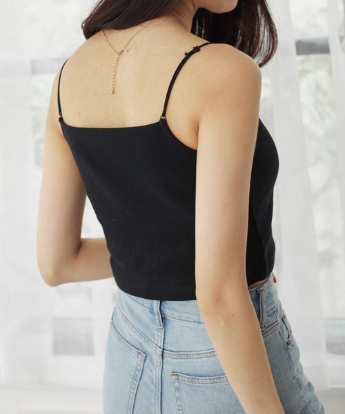 WEGO(ウィゴー)の「WEGO/カップインロゴ刺繍キャミソール(キャミソール・レディース・ケリー/ブラック/ホワイト/ブラウン系その他5/アニマル/ライム/オレンジ・FREE)」の17枚目の写真