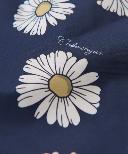 CUBE SUGAR（キューブシュガー）の「アクティブストレッチ総柄アウトドア半袖開襟シャツ（シャツ/ブラウス・レディース・カモフラージュ/オレンジ系その他/ネイビー×ホワイト・M）」の21枚目の写真