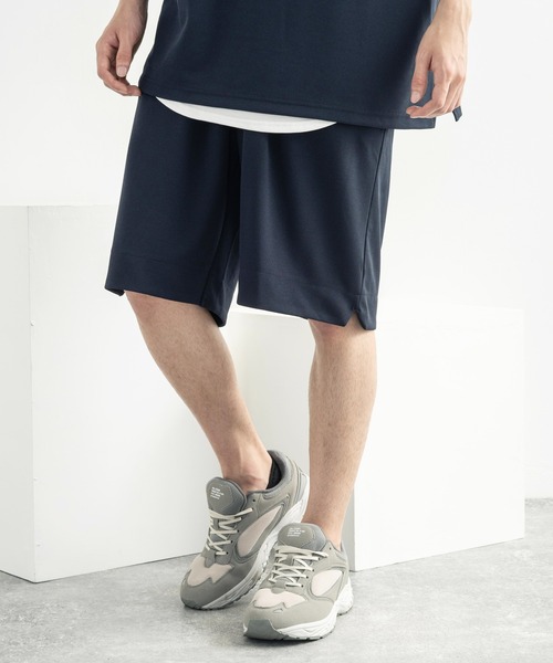 Rocky Monroe(ロッキーモンロー)の「カットジョーゼットリラックスストレッチ ワンタックワイドショートパンツ(その他パンツ・メンズ・ネイビー/ベージュ/ライトブルーグレー/杢グレー/ブラック/ホワイト・M/L/XL)」の6枚目の写真