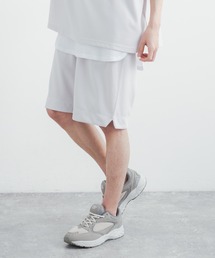 カットジョーゼットリラックスストレッチ ワンタックワイドショートパンツ