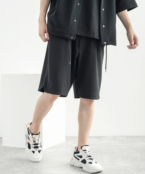 Rocky Monroe(ロッキーモンロー)の「カットジョーゼットリラックスストレッチ ワンタックワイドショートパンツ(その他パンツ・メンズ・ネイビー/ベージュ/ライトブルーグレー/杢グレー/ブラック/ホワイト・M/L/XL)」の18枚目の写真