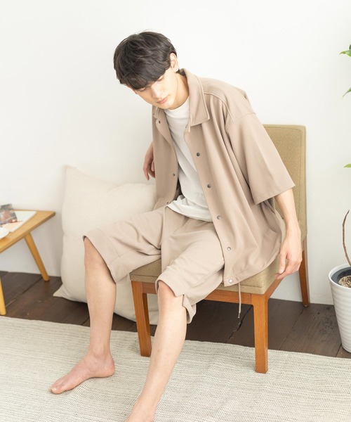 Rocky Monroe(ロッキーモンロー)の「カットジョーゼットリラックスストレッチ ワンタックワイドショートパンツ(その他パンツ・メンズ・ネイビー/ベージュ/ライトブルーグレー/杢グレー/ブラック/ホワイト・M/L/XL)」の15枚目の写真