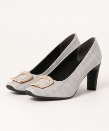 DURAS | 【DURAS】 スクエアトゥバックルデザインパンプス(パンプス)