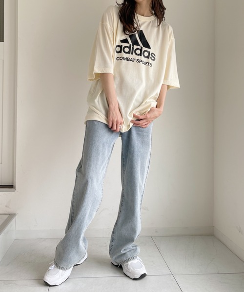 adidas(アディダス)の「adidas COMBAT SPORTS(アディダス コンバットスポーツ)/Logo T-shirts オーバーサイズBIGロゴTシャツ(Tシャツ/カットソー・レディース・ブラック/ホワイト/グリーン/アイボリー・L/M)」の15枚目の写真