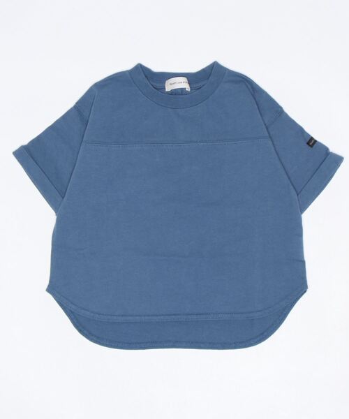 quoti use fith（クゥオティ　ユース　フィス）の「ベーシック天竺 BIG フットボール 半袖 Tシャツ（Tシャツ/カットソー・キッズ・ブルー/チャコールグレー/ホワイト・110/90/100/120/130/80）」の5枚目の写真
