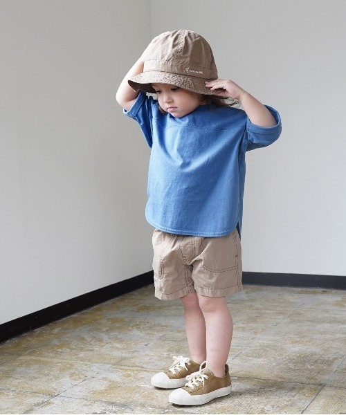 quoti use fith（クゥオティ　ユース　フィス）の「ベーシック天竺 BIG フットボール 半袖 Tシャツ（Tシャツ/カットソー・キッズ・ブルー/チャコールグレー/ホワイト・110/90/100/120/130/80）」の7枚目の写真