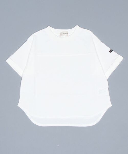 quoti use fith（クゥオティ　ユース　フィス）の「ベーシック天竺 BIG フットボール 半袖 Tシャツ（Tシャツ/カットソー・キッズ・ブルー/チャコールグレー/ホワイト・110/90/100/120/130/80）」の8枚目の写真