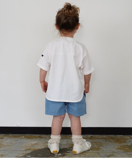 quoti use fith（クゥオティ　ユース　フィス）の「ベーシック天竺 BIG フットボール 半袖 Tシャツ（Tシャツ/カットソー・キッズ・ブルー/チャコールグレー/ホワイト・110/90/100/120/130/80）」の10枚目の写真