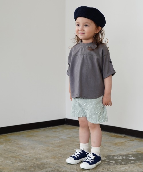 quoti use fith（クゥオティ　ユース　フィス）の「ベーシック天竺 BIG フットボール 半袖 Tシャツ（Tシャツ/カットソー・キッズ・ブルー/チャコールグレー/ホワイト・110/90/100/120/130/80）」の14枚目の写真