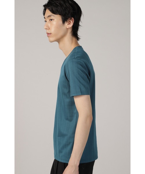 TORNADO MART(トルネードマート)の「ZERO by TORNADO MART∴ランダム針抜きABSテレコ半袖カットソー(Tシャツ/カットソー・メンズ・ホワイト/ダークグリーン・M/L/LL)」の7枚目の写真