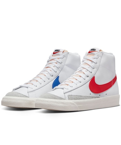 NIKE(ナイキ)の「BLAZER MID '77 VNTG BQ6806-117(スニーカー・メンズ・ホワイト×レッド・25.5cm/26.5cm/27.5cm/28.5cm/30.0cm/25.0cm/26.0cm/27.0cm/28.0cm/29.0cm/24.5cm/24.0cm)」の2枚目の写真