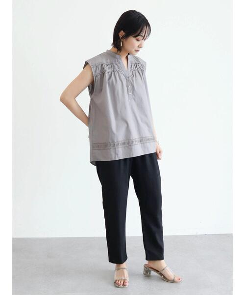 Furryrate（ファーリーレート）の「・furry rate レース切替ノースリブラウス（シャツ/ブラウス・レディース・ブラック/オフホワイト/グレー/グリーン・FREE）」の20枚目の写真