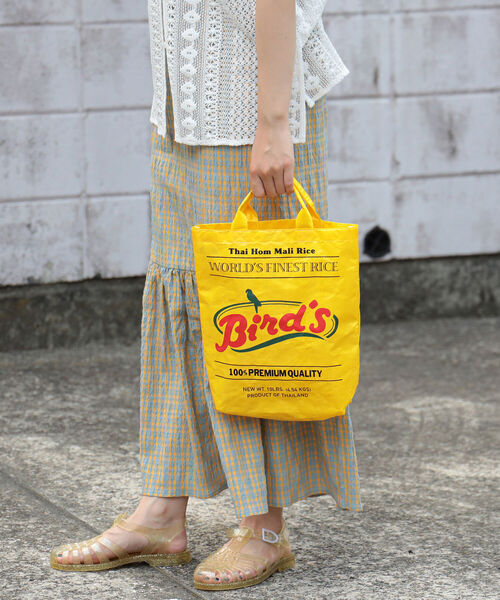 Ray BEAMS（レイビームス）の「wiffle × Ray BEAMS / 別注 ライスシート バッグ（トートバッグ・レディース・ライトブルー/その他/その他1/イエロー・ONE SIZE）」の14枚目の写真