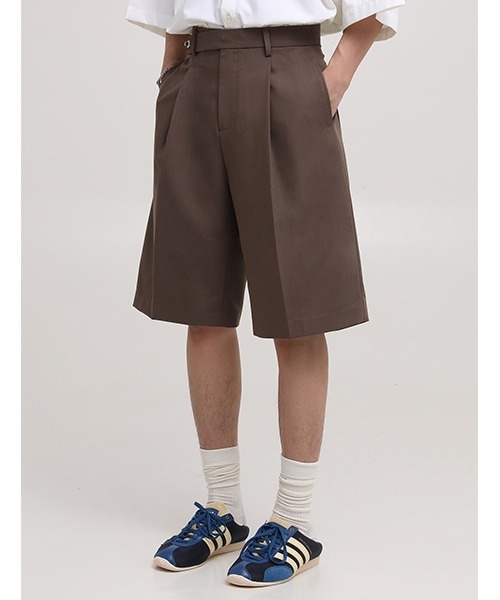 MASONPRINCE（メイソンプリンス）の「1タックセミワイドショートスラックス DK3032 【MASONPRINCE】（スラックス・メンズ・ブラック/ベージュ/ブラウン・S/M/L/XL）」の12枚目の写真
