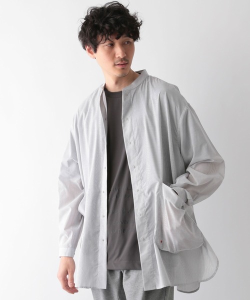 GLOBAL WORK(グローバルワーク)の「ライトBigシャツ/Blintw/273457(シャツ/ブラウス・メンズ・ブラック/グレー・MEDIUM/LARGE)」の2枚目の写真