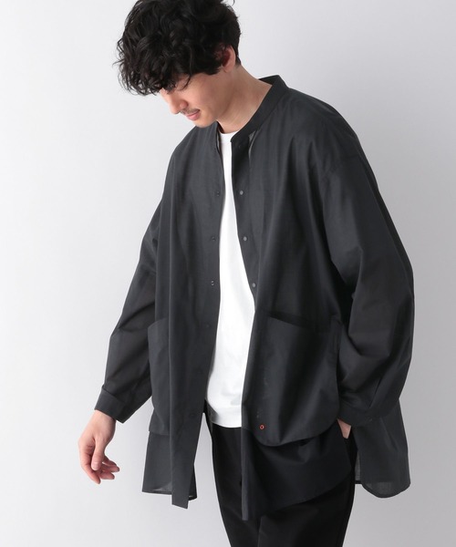 nagonstans バルーンシャツ　(ブラック) 吉祥寺店・買取入荷】24SS今季 nagonstans balloon hem shirt