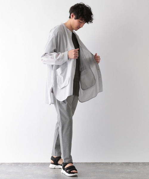 GLOBAL WORK(グローバルワーク)の「ライトBigシャツ/Blintw/273457(シャツ/ブラウス・メンズ・ブラック/グレー・MEDIUM/LARGE)」の5枚目の写真